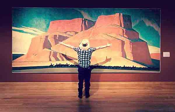 me in front of red butte by maynard dixon cropped web